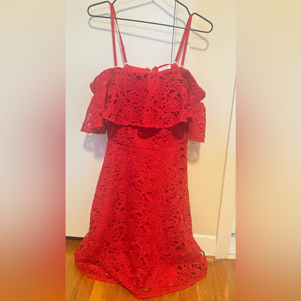 red lace dress